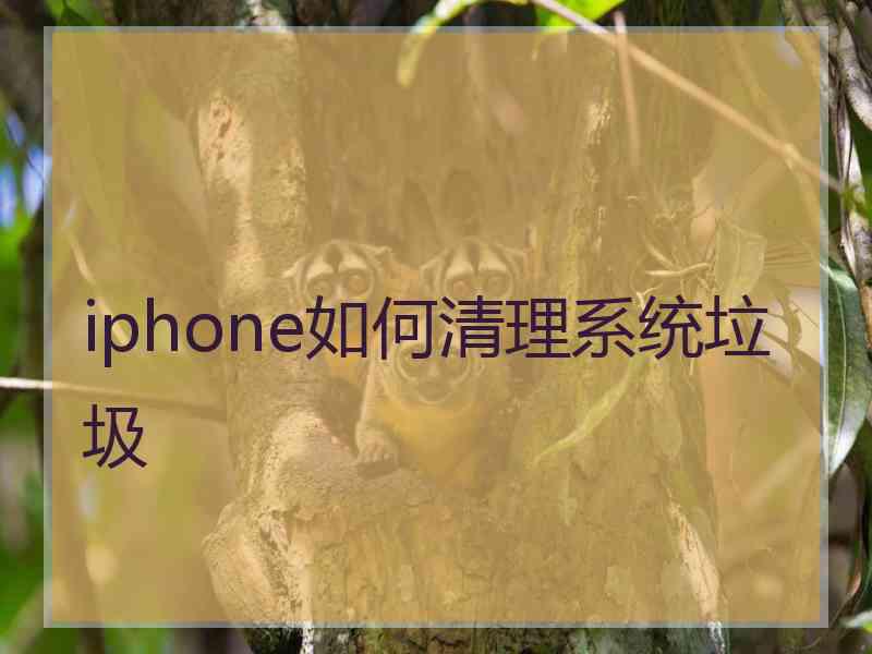 iphone如何清理系统垃圾