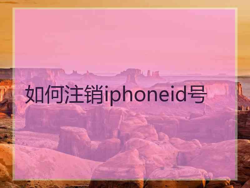 如何注销iphoneid号