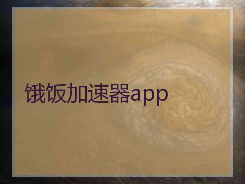 饿饭加速器app