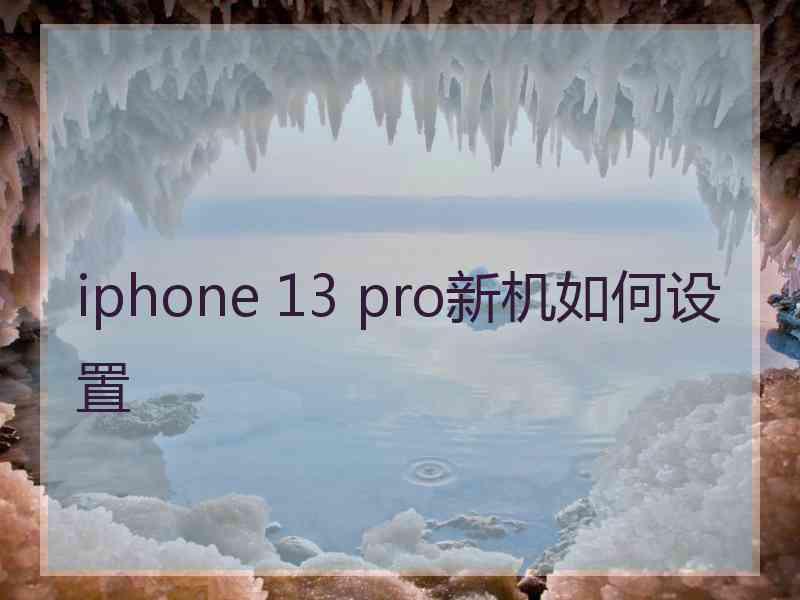 iphone 13 pro新机如何设置