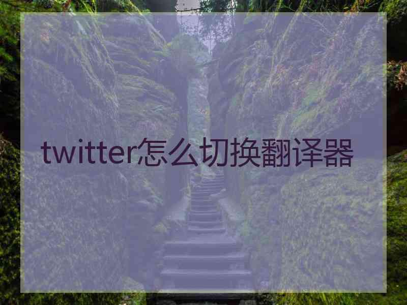 twitter怎么切换翻译器