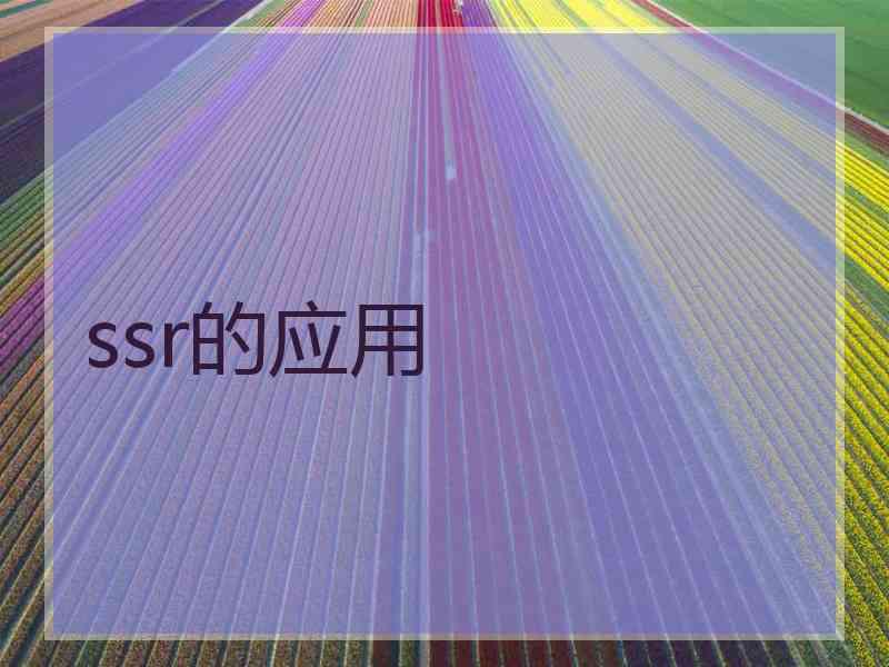 ssr的应用