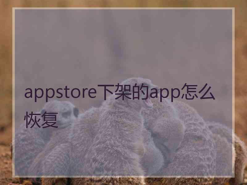 appstore下架的app怎么恢复