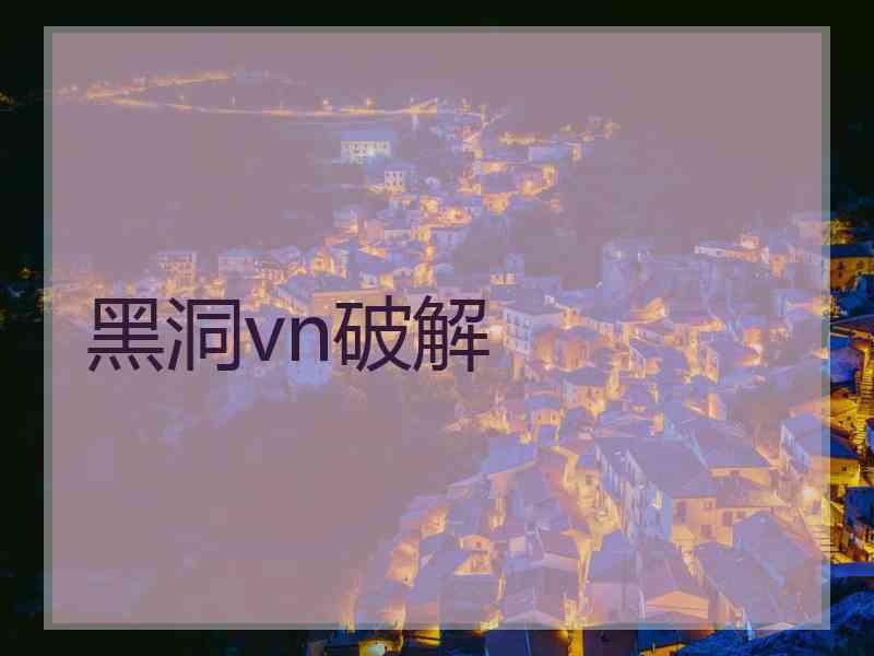 黑洞vn破解