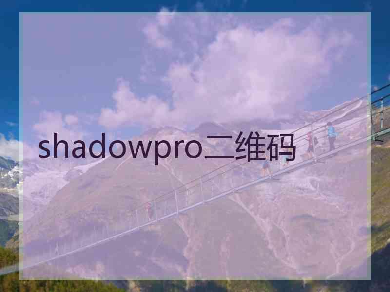 shadowpro二维码