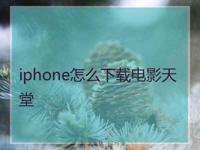 iphone怎么下载电影天堂