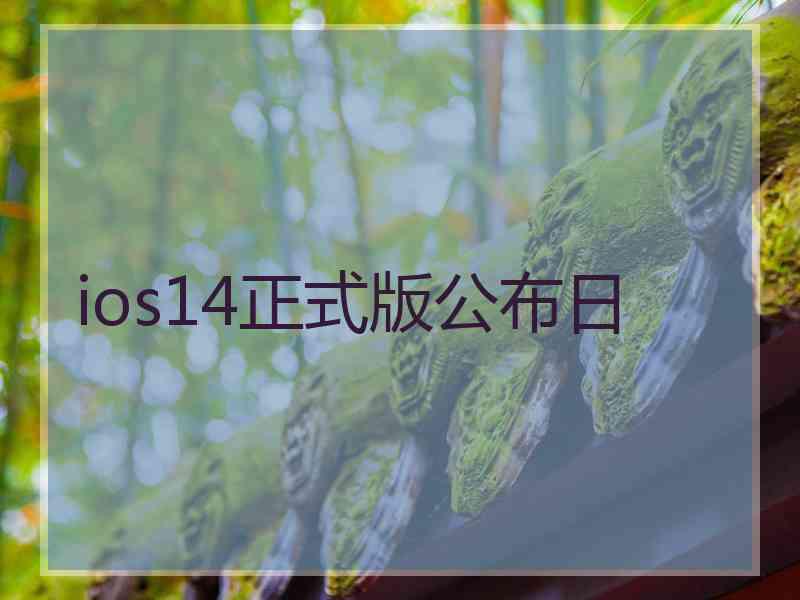 ios14正式版公布日