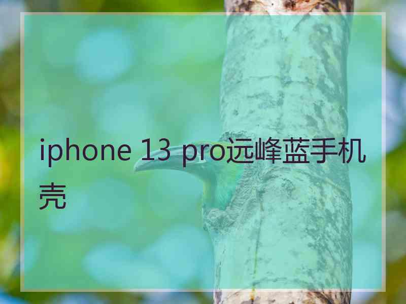 iphone 13 pro远峰蓝手机壳