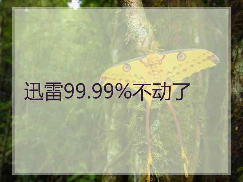 迅雷99.99%不动了