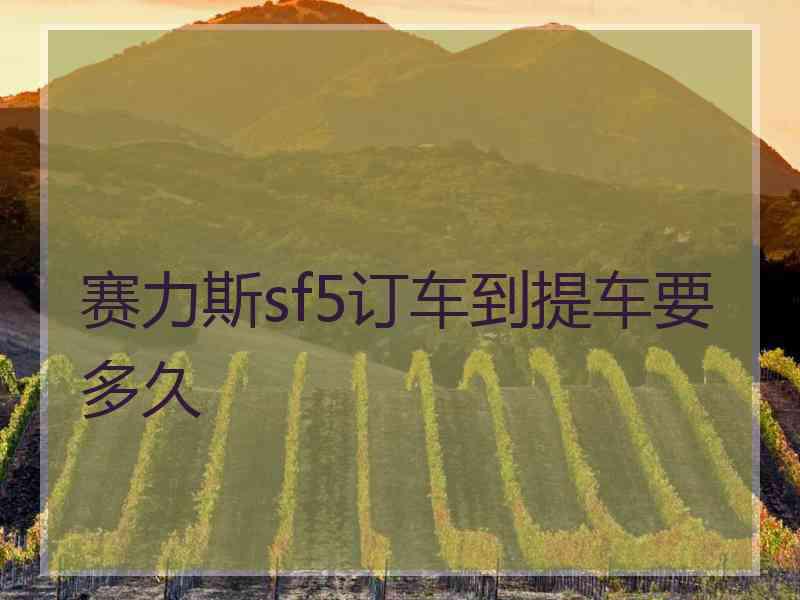 赛力斯sf5订车到提车要多久