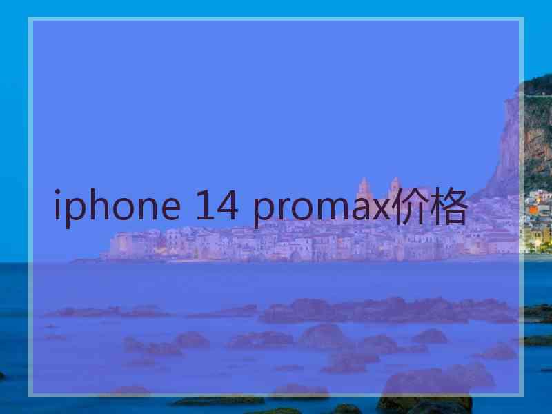 iphone 14 promax价格