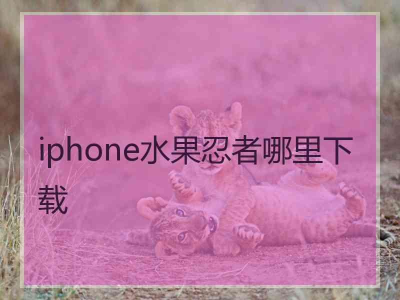 iphone水果忍者哪里下载