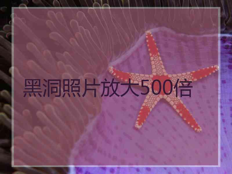 黑洞照片放大500倍