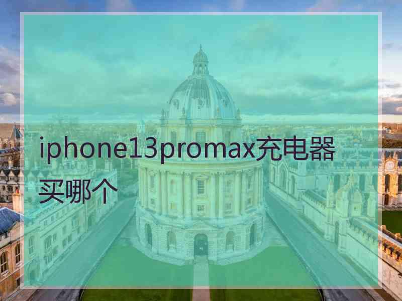 iphone13promax充电器买哪个