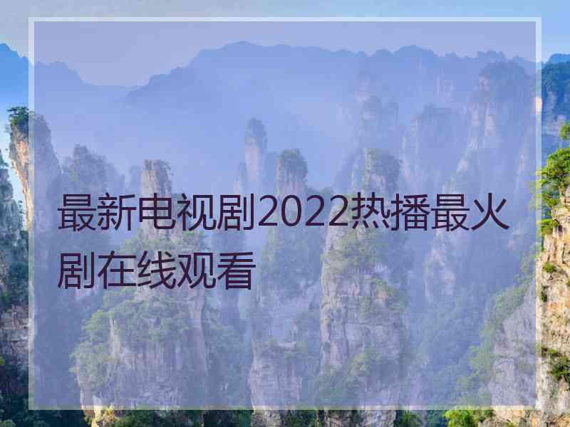 最新电视剧2022热播最火剧在线观看