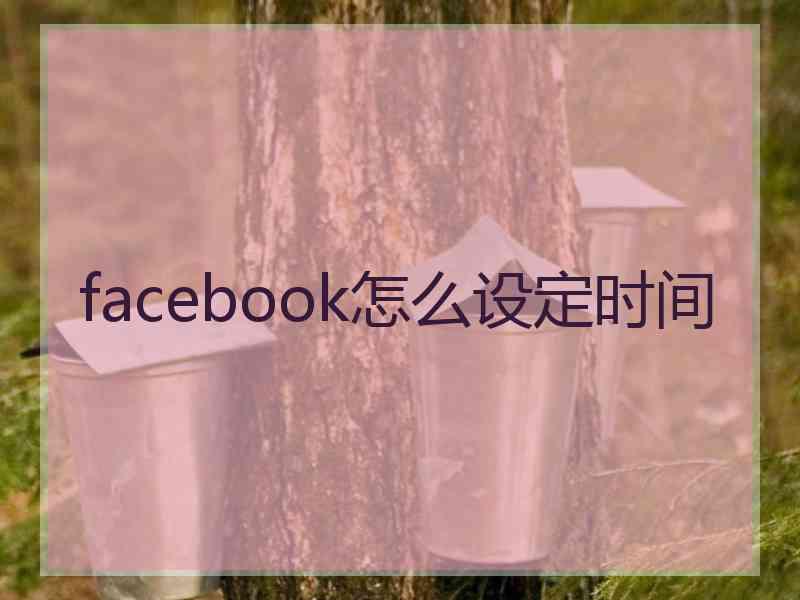 facebook怎么设定时间