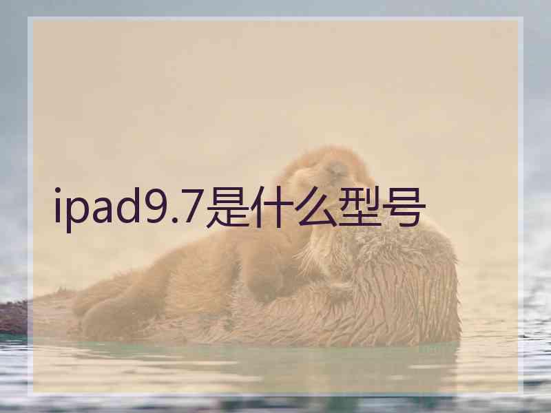 ipad9.7是什么型号