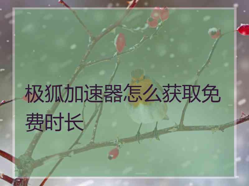 极狐加速器怎么获取免费时长