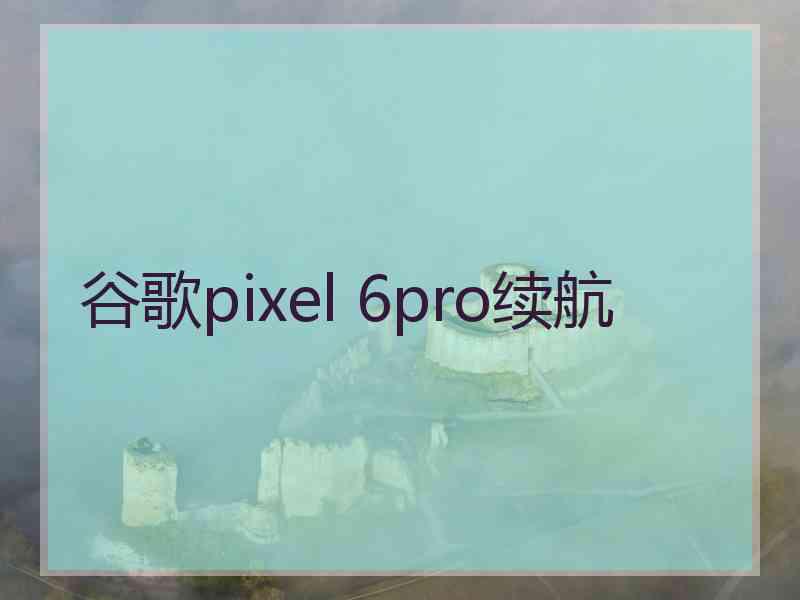 谷歌pixel 6pro续航