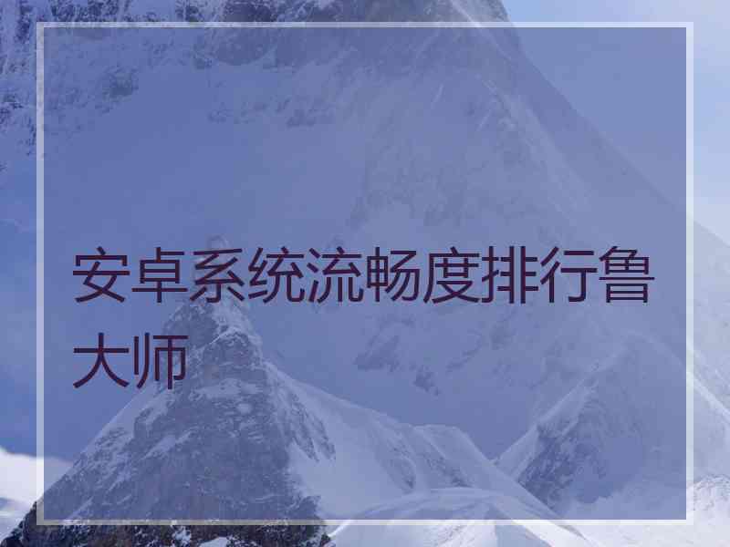 安卓系统流畅度排行鲁大师