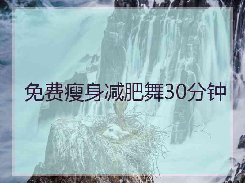 免费瘦身减肥舞30分钟