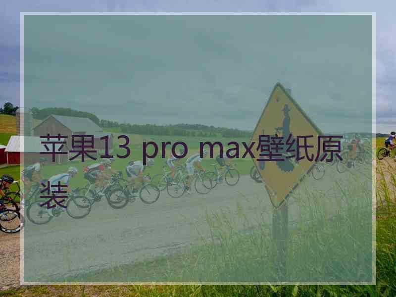 苹果13 pro max壁纸原装