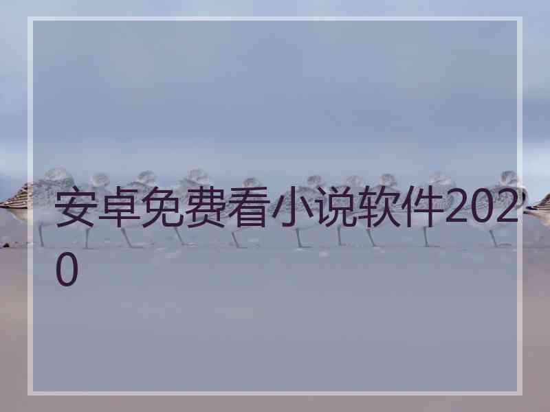 安卓免费看小说软件2020