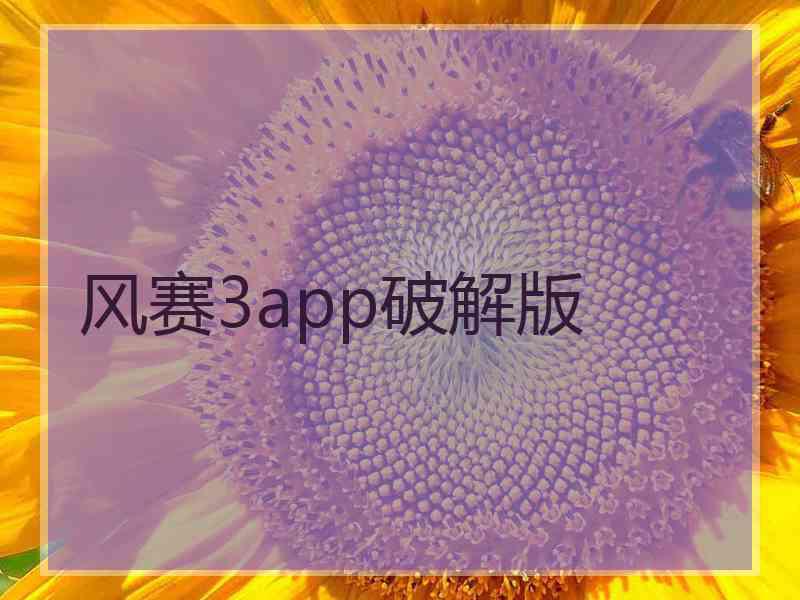 风赛3app破解版