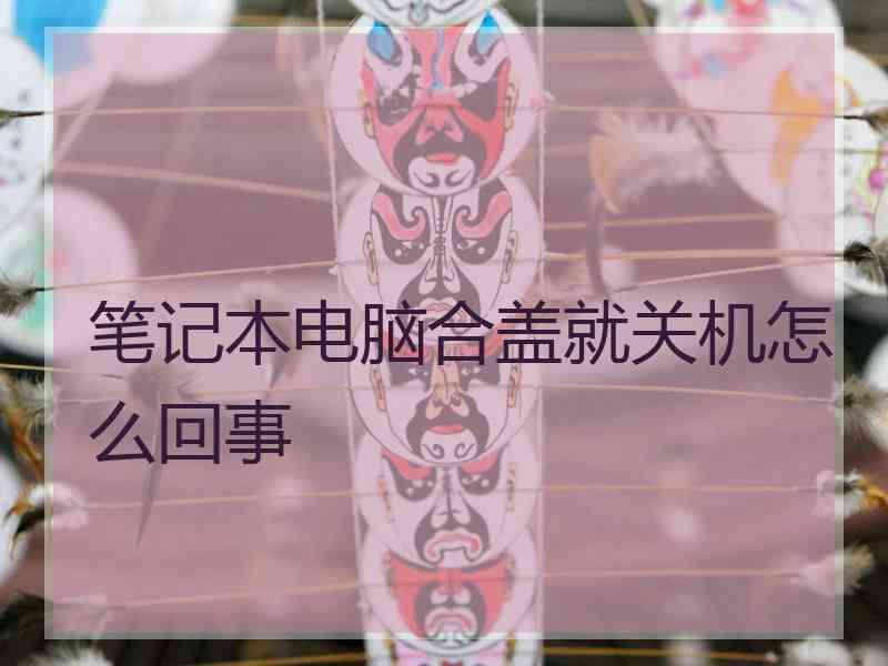 笔记本电脑合盖就关机怎么回事