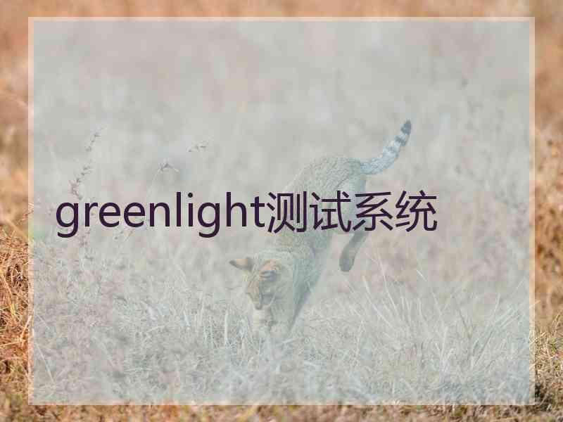 greenlight测试系统