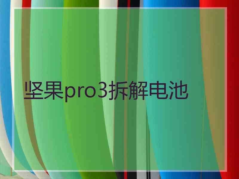 坚果pro3拆解电池