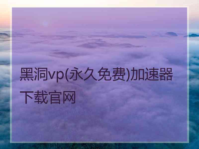 黑洞vp(永久免费)加速器下载官网