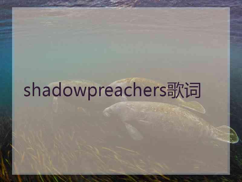 shadowpreachers歌词