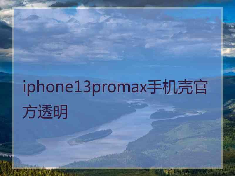 iphone13promax手机壳官方透明