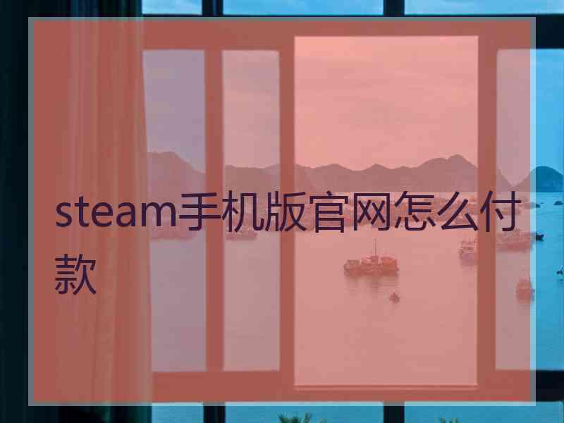 steam手机版官网怎么付款