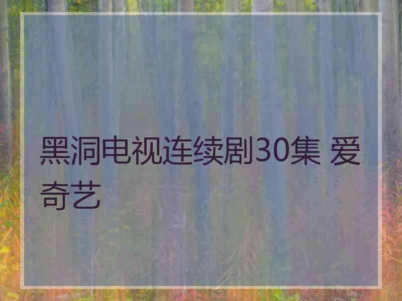 黑洞电视连续剧30集 爱奇艺