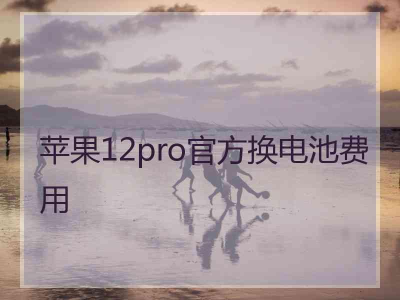 苹果12pro官方换电池费用