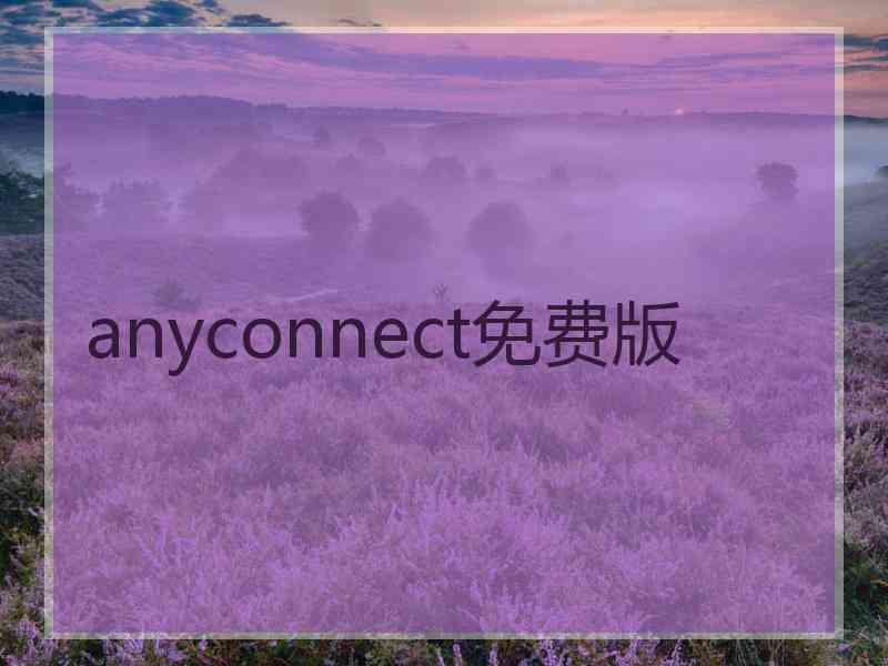 anyconnect免费版