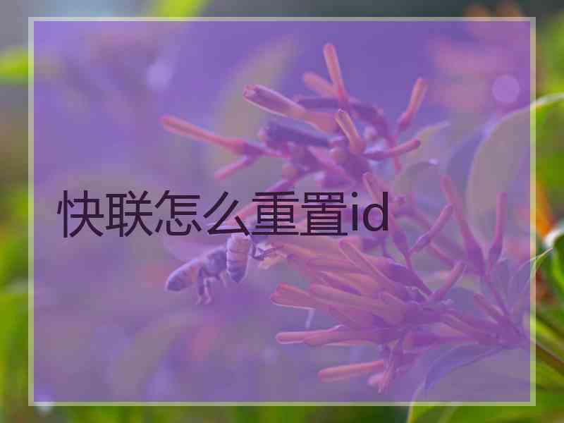 快联怎么重置id