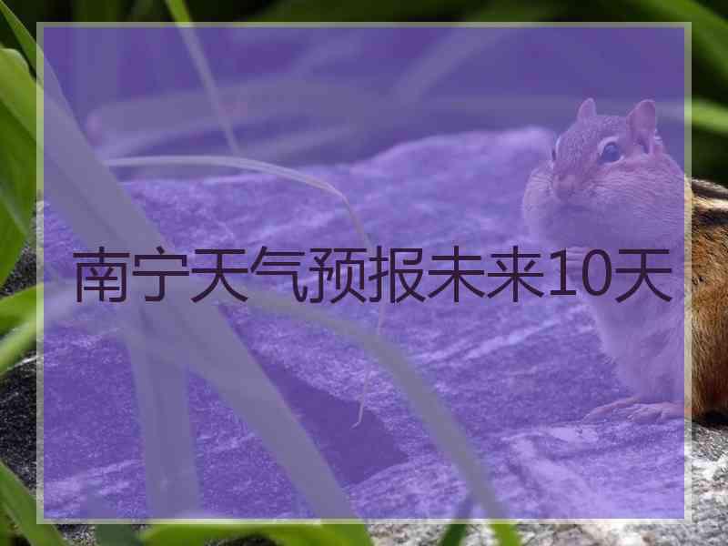 南宁天气预报未来10天