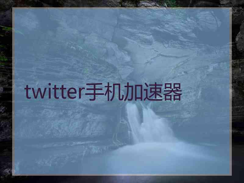 twitter手机加速器