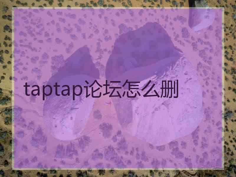 taptap论坛怎么删