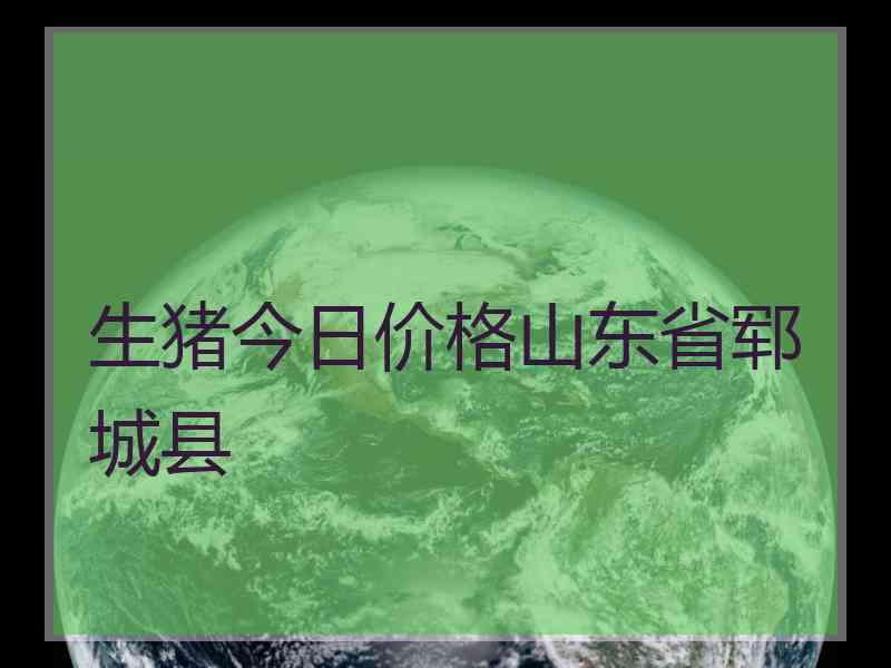 生猪今日价格山东省郓城县