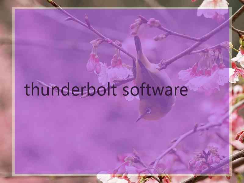 thunderbolt software