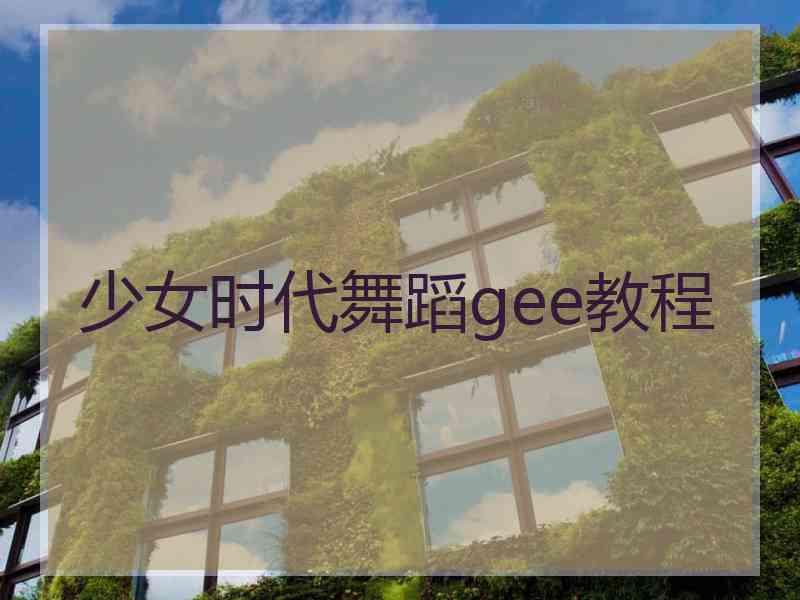 少女时代舞蹈gee教程