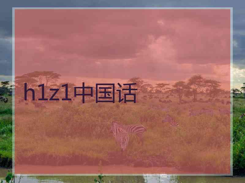 h1z1中国话