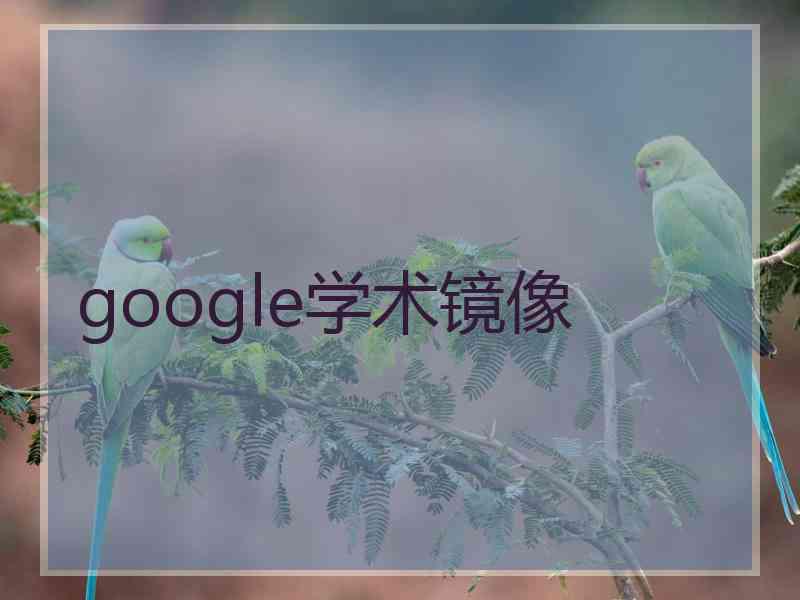 google学术镜像