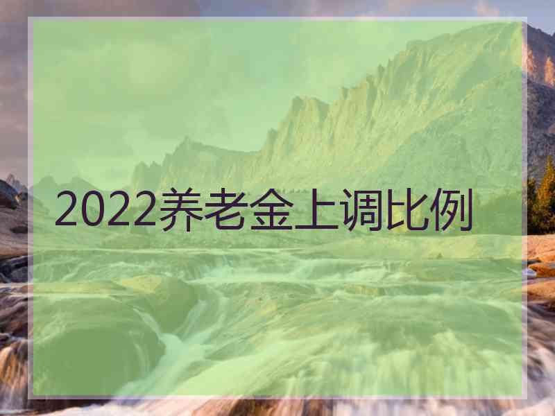 2022养老金上调比例