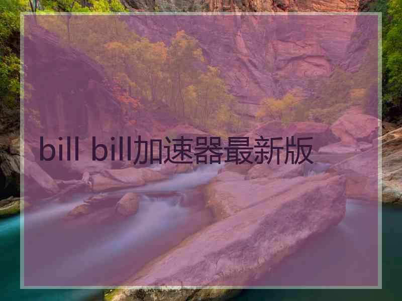 bill bill加速器最新版