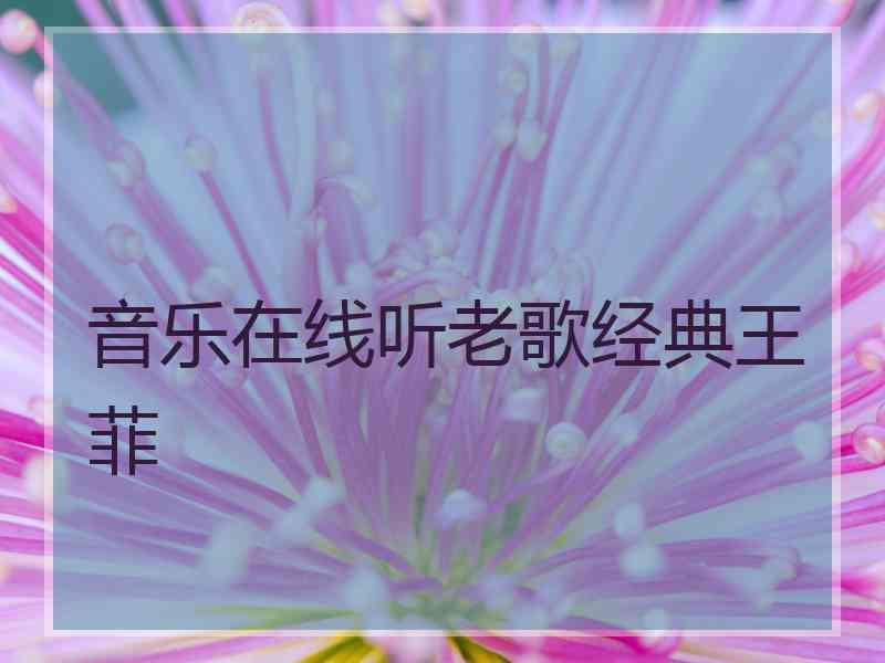 音乐在线听老歌经典王菲